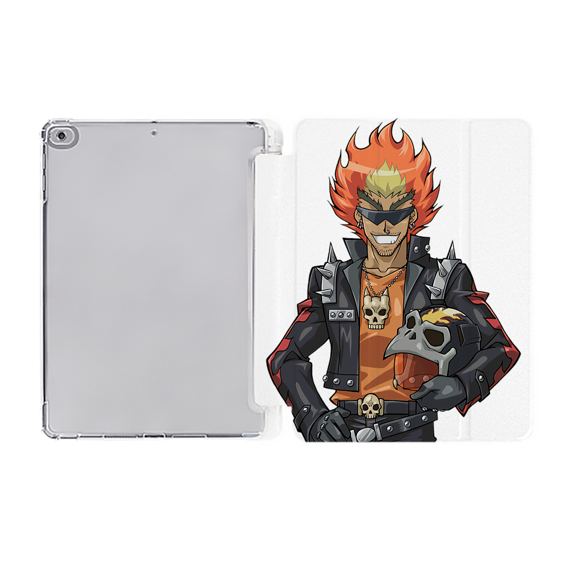 （画像用） 遊☆戯☆王 Yu-Gi-Oh! IPad ケース ペン収納付き 三つ折りスタンド PUレザー×シリコン 対応機種9.5/10.5/10.9インチ